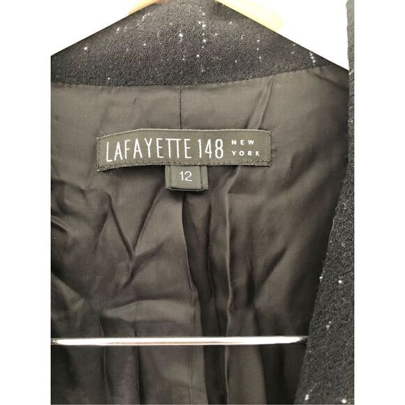Lafayette 148 New York Wool Silk Blend One Buttom Blazer Size 12 - Picture 3 of 16